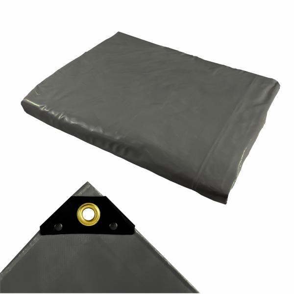 PVC-Abdeckplane ca. 600 g/m², 4 x 6 m, grau